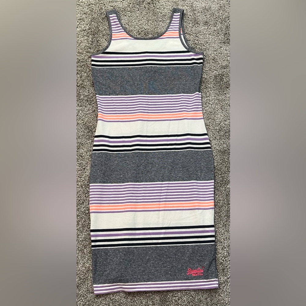 Superdry Women’s Multi Color Striped Midi Dress Size Medium